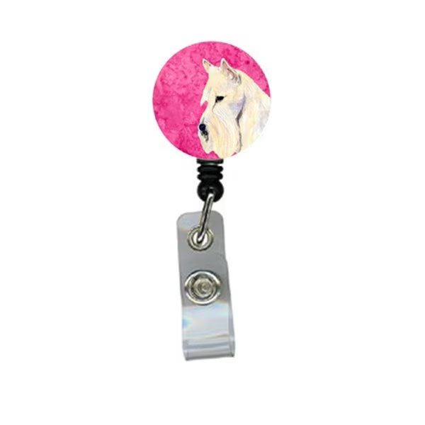 Scottish Terrier Retractable Badge Reel Or Id Holder With Clip, Teachers Aid, Mfr#: TE238805